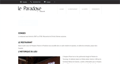 Desktop Screenshot of paradoxerestaurant.com