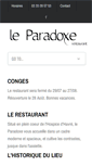 Mobile Screenshot of paradoxerestaurant.com